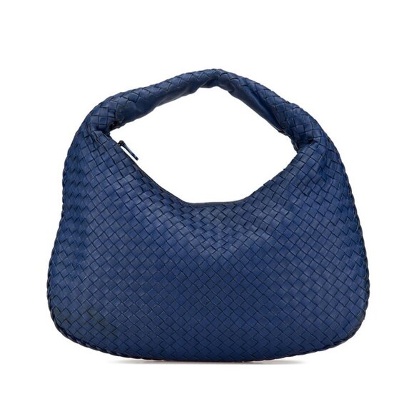 BOTTEGA VENETA Blue Leather Intrecciato Shoulder Bag - Picture 1 of 11